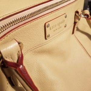 Beige Kate Spade Purse Medium  Large Leather Bag Handbag